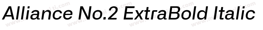 Alliance No.2 ExtraBold Italic字体转换